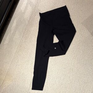 lululemon athletica Black Performance Leggings with Logo